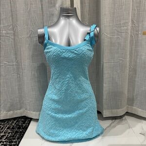 Versace Dress jacquard towel stitch fabric with embossed V